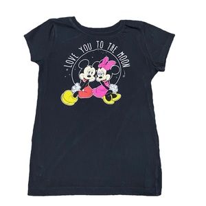 Black Micky and Minnie Mouse shirt